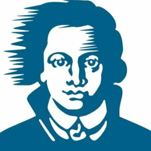 Logo of Goethe University Frankfurt with stylized Goethe portrait
