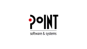 Logo of PoINT software & systems with a red dot in the letter P