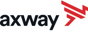 Axway logo with black lettering and red icon
