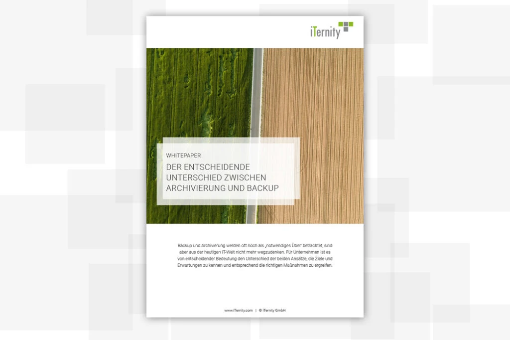 Whitepaper zum Unterschied zwischen Archivierung und Backup für sichere und rechtskonforme Datenhaltung.