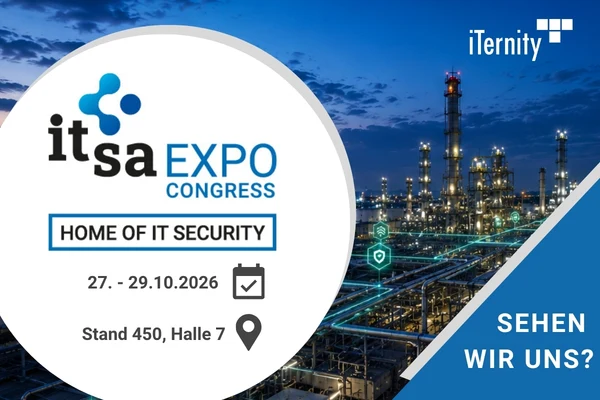 Messebanner zur it-sa Expo & Congress vom 27. bis 29.10.2026, Stand 450 in Halle 7