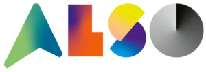 Logo of ALSO Holding consisting of four colored letter shapes