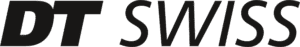 DT Swiss logo in black italic font