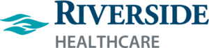 Logo of Riverside Healthcare with stylized wave symbol